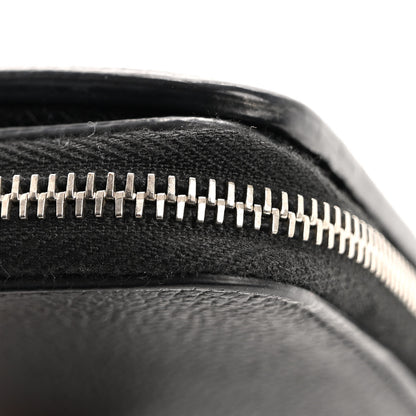 Saint Laurent Grained Calfskin Rive Gauche Compact Zip Around Wallet Black 11 of 11