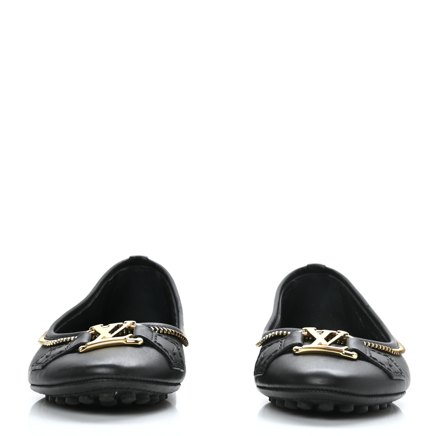 Louis Vuitton Calfskin Zip Oxford Ballerina Flats 36 Black 2 of 8
