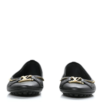 Louis Vuitton Calfskin Zip Oxford Ballerina Flats 36 Black 2 of 8
