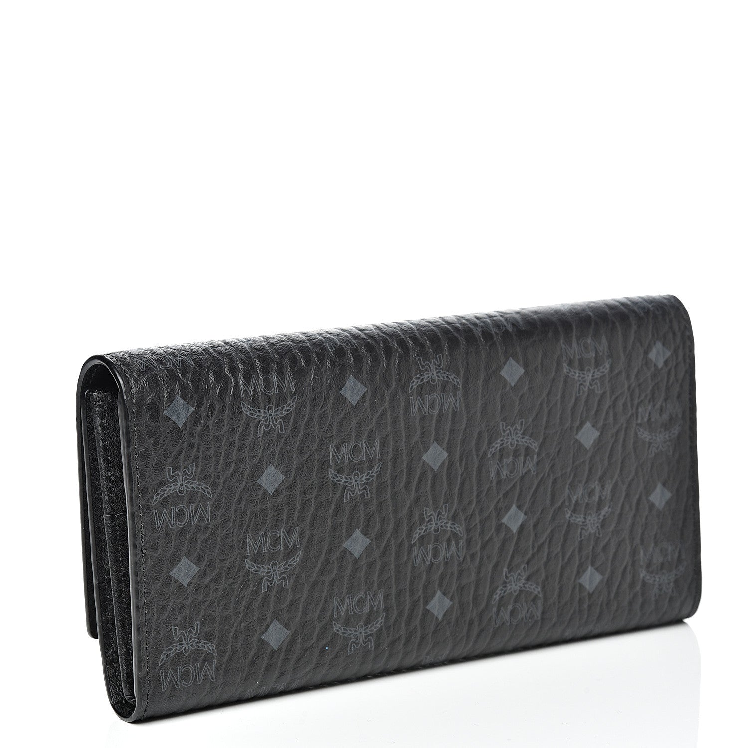 MCM Visetos Continental Flap Wallet Black 2 of 6