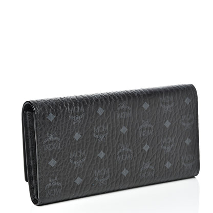 MCM Visetos Continental Flap Wallet Black 2 of 6