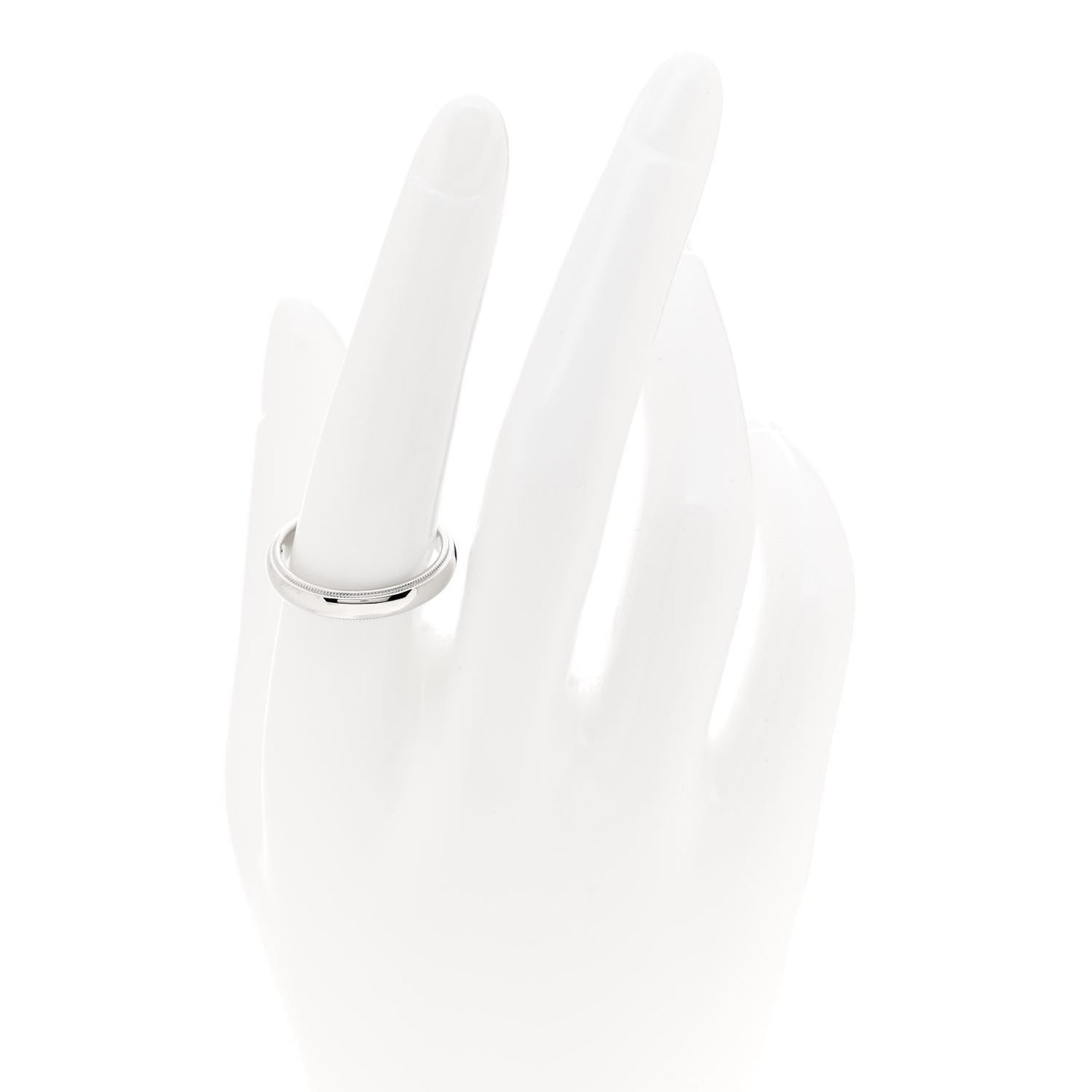 Platinum 4mm Together Milgrain Wedding Band Ring 58 8.5