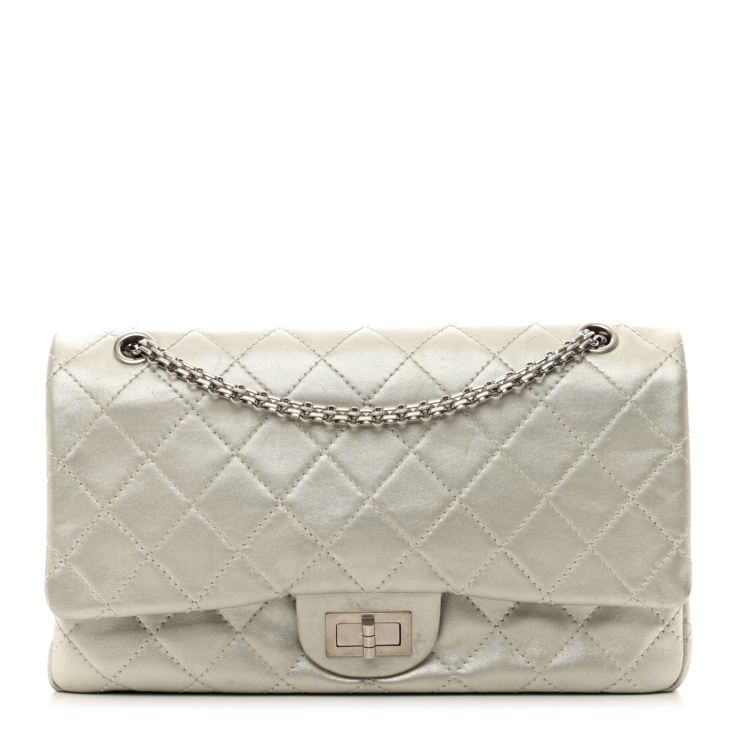 Metallic Lambskin Quilted 2.55 Reissue 226 Flap Pale Gold