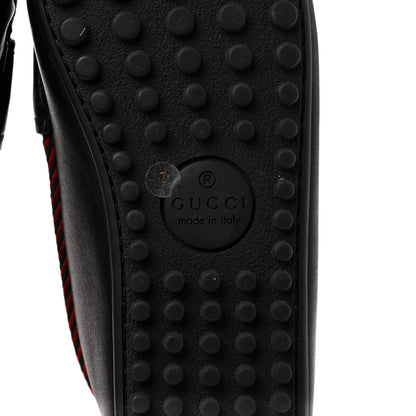 Gucci Nappa Mens Bee Driver Loafers 7 Black 6 of 9