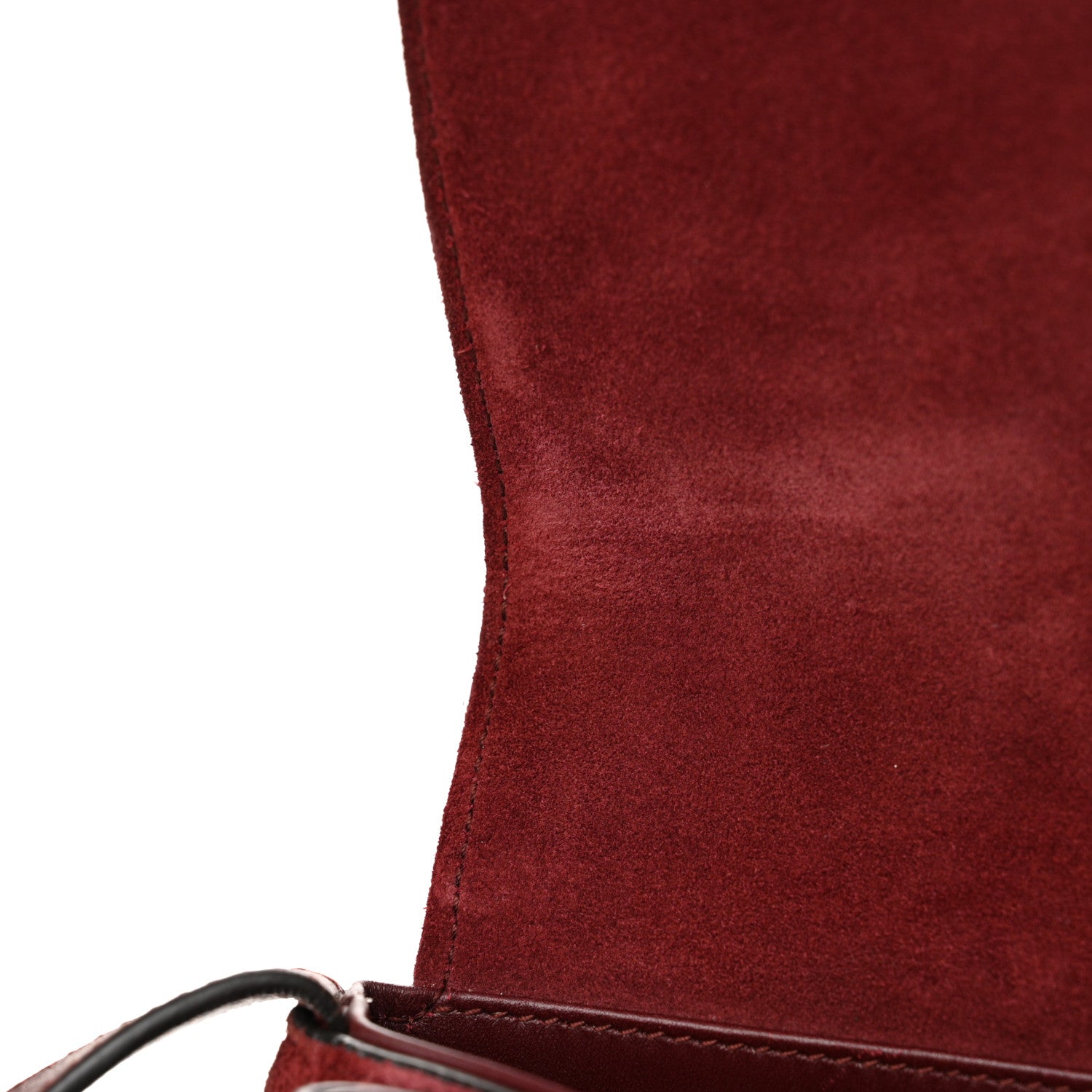 Gucci Suede Medium Arli Flap Shoulder Bag Vintage Bordeaux 12 of 15