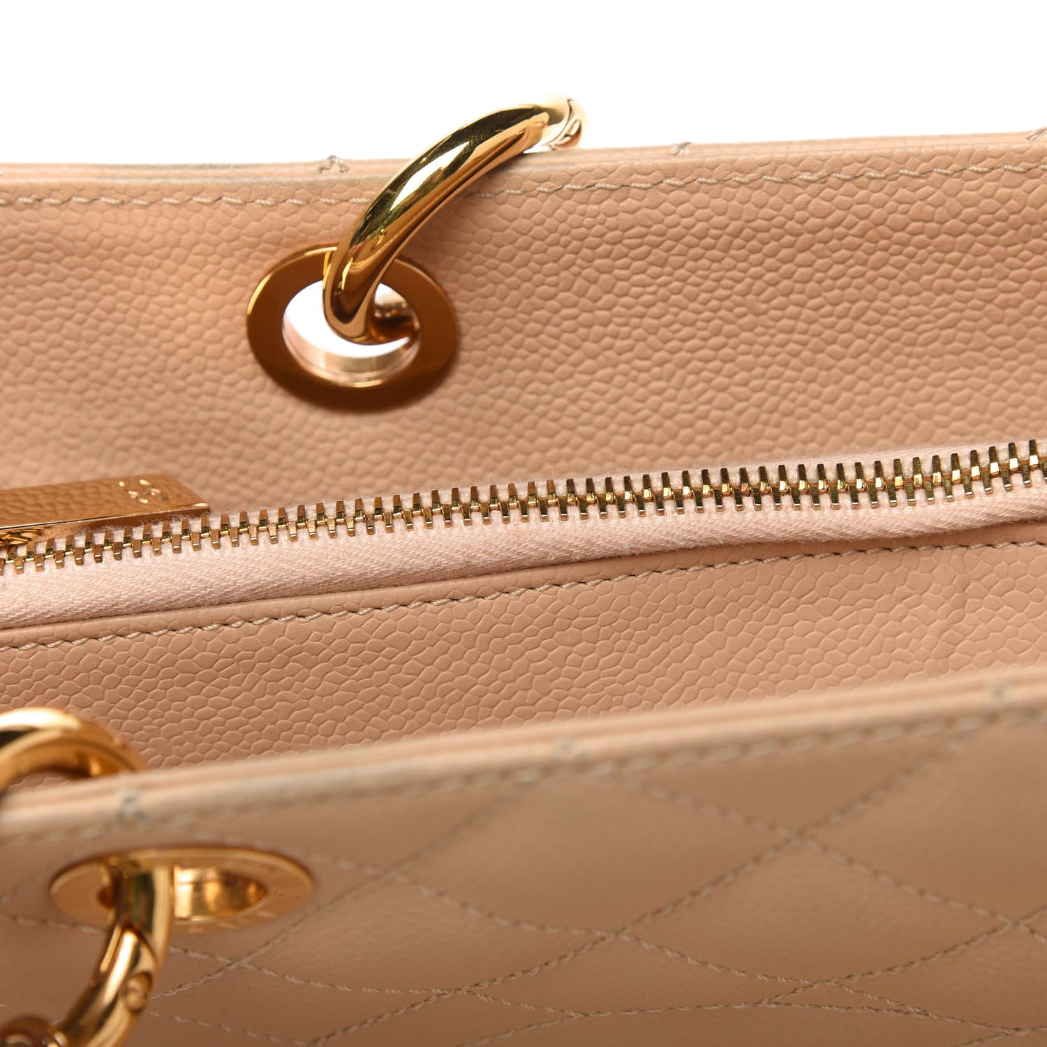 Chanel Caviar Quilted Grand Shopping Tote GST Beige Clair 12 of 12