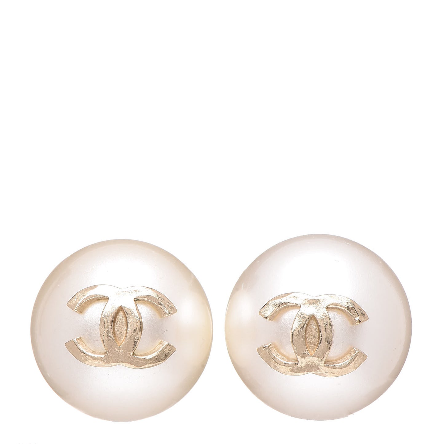 Pearl CC Large Earrings Gold