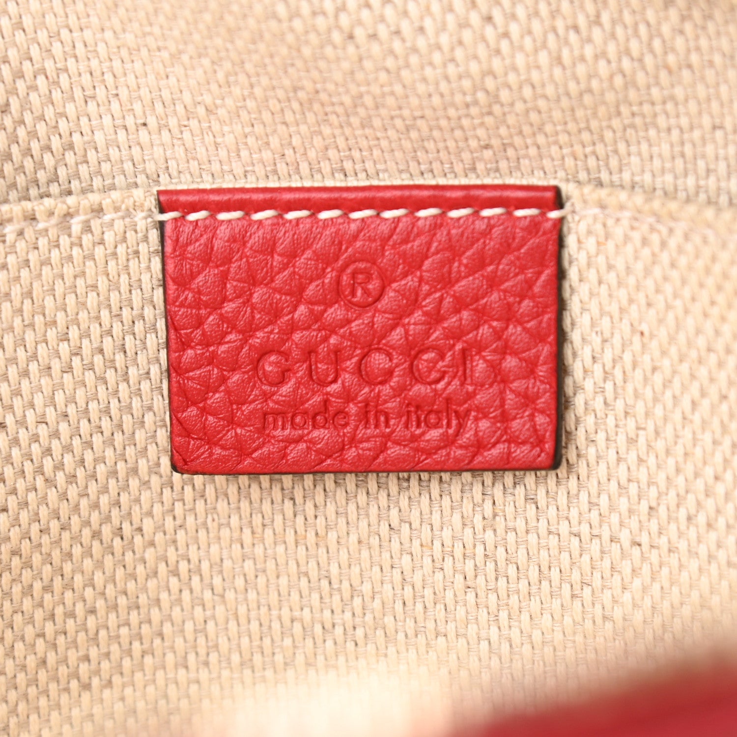 Gucci Pebbled Calfskin Small Soho Disco Bag Tabasco Red 6 of 11