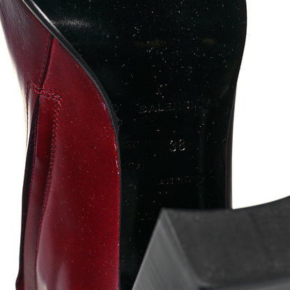 Balenciaga Calfskin Quadro Over The Knee Boots 38 Rouge 6 of 11