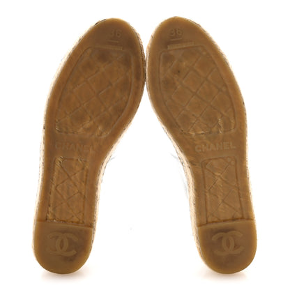 Chanel Laminated Goatskin CC Espadrilles 36 Silver 6 of 12