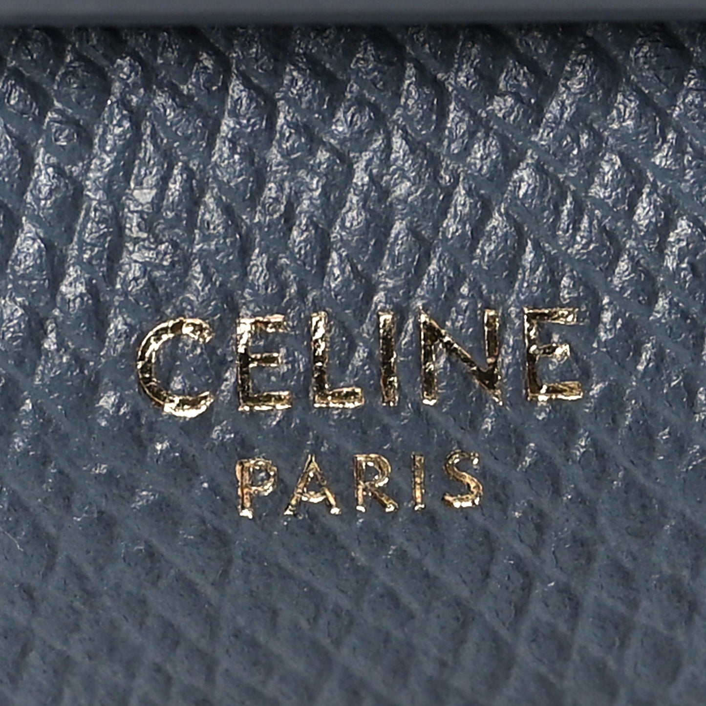 Grained Calfskin Large Flap Wallet Grey