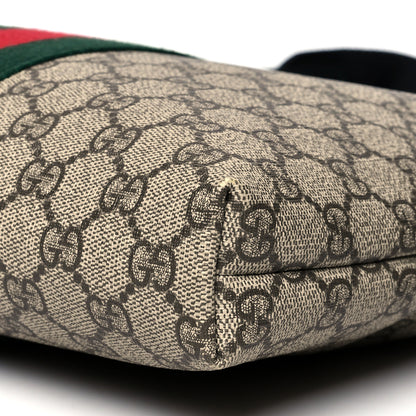 Gucci GG Supreme Monogram Web Messenger Bag Black 9 of 9
