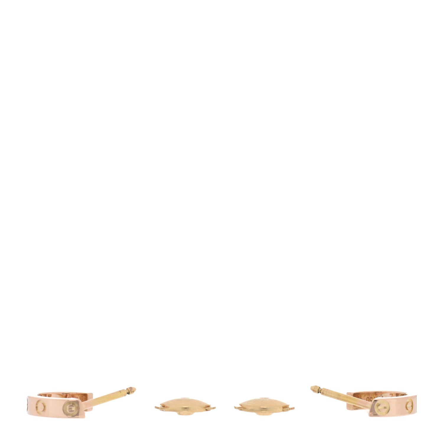 Cartier 18K Pink Gold Small LOVE Hoop Earrings 3 of 4