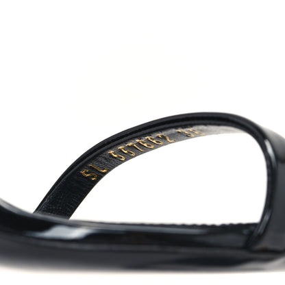 Saint Laurent Patent Calfskin Opyum 110 Sandals 38 Black Gold 9 of 10