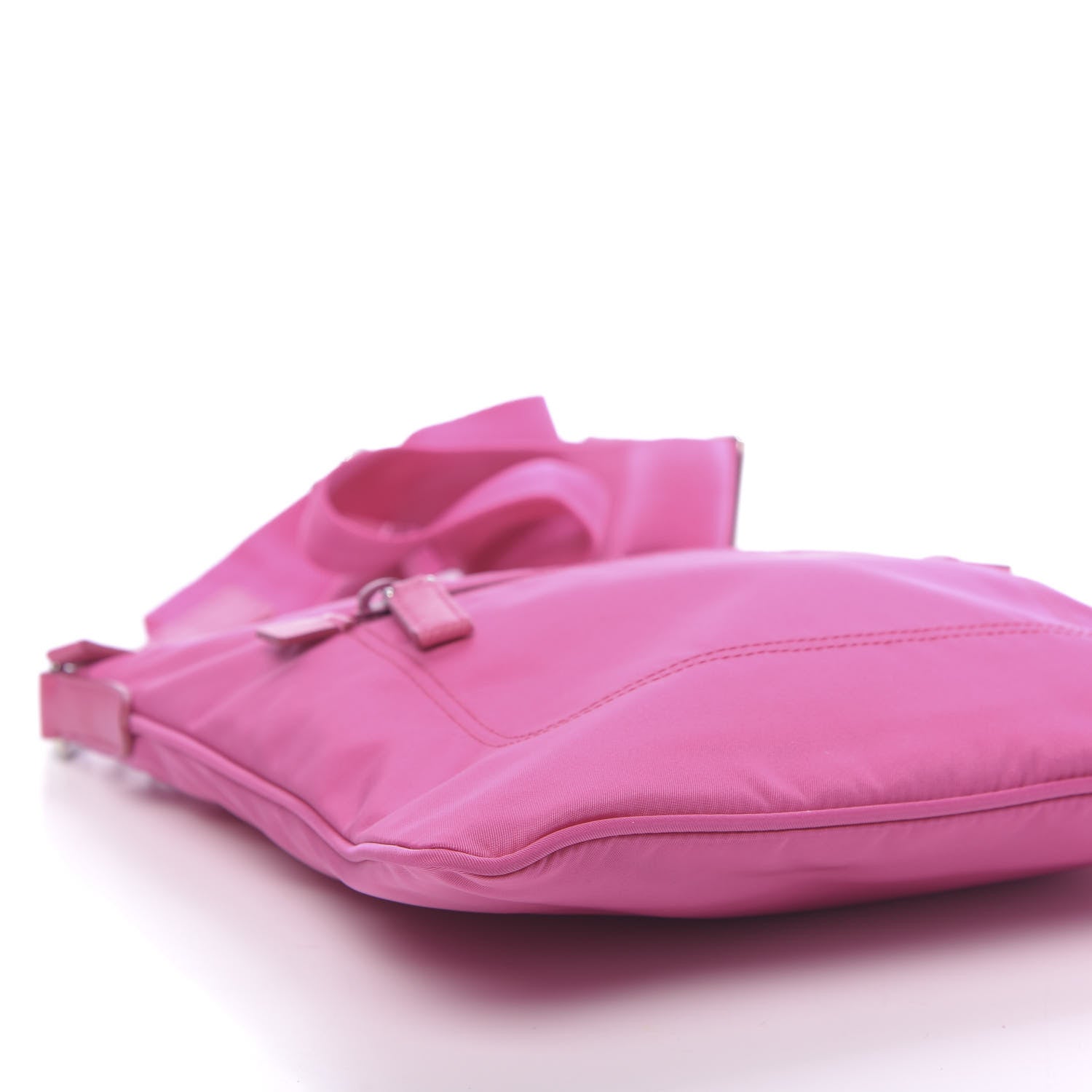 Prada Nylon Vela Flat Messenger Bag Fuxia 9 of 10