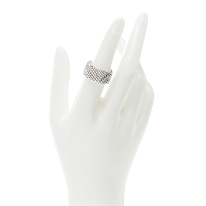 Tiffany Sterling Silver Somerset Mesh Ring 52 6 2 of 4