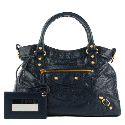 Balenciaga Agneau Giant 12 Gold Hardware Town Bleu Obscur 1 of 7