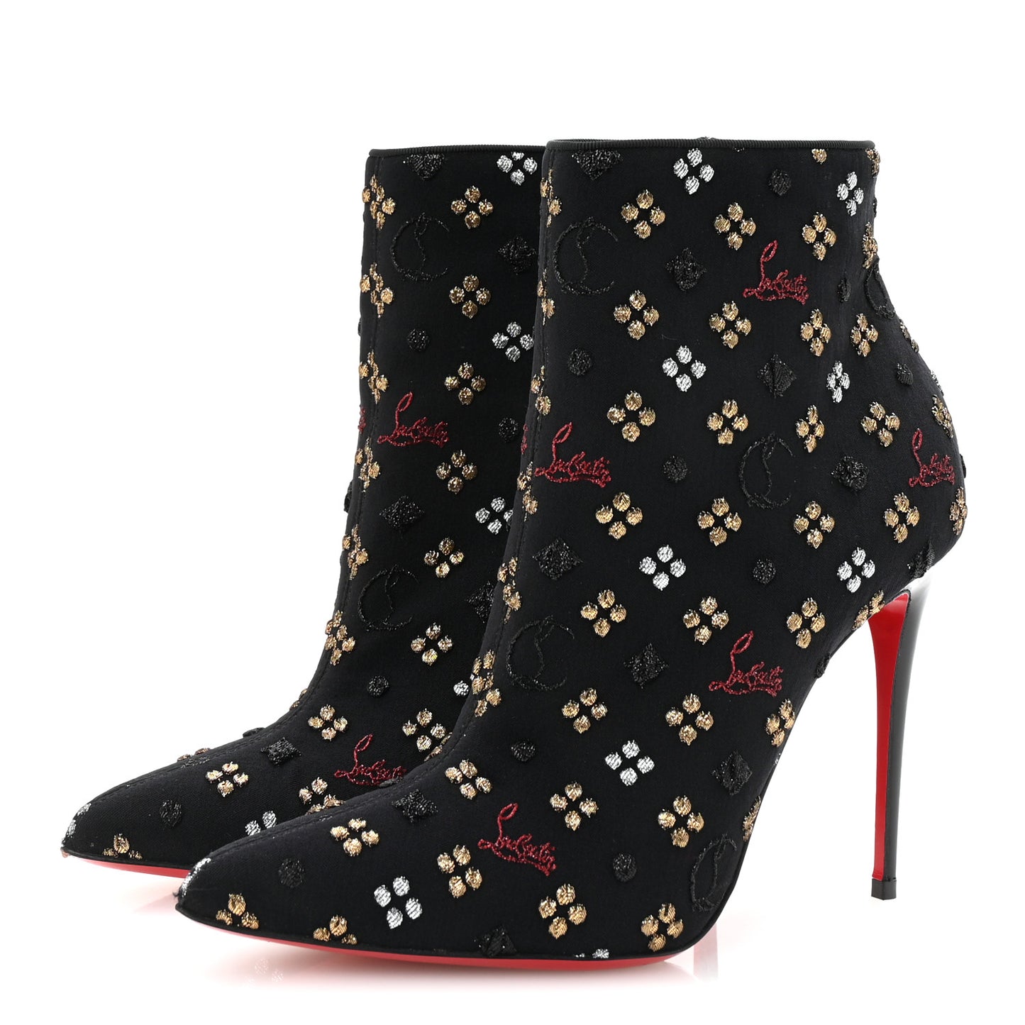 Jacquard Loubi In The Sky So Kate Booty 100 Ankle Boots 38 Multi Black