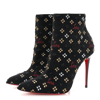 Christian Louboutin Jacquard Loubi In The Sky So Kate Booty 100 Ankle Boots 38 Multi Black 4 of 9