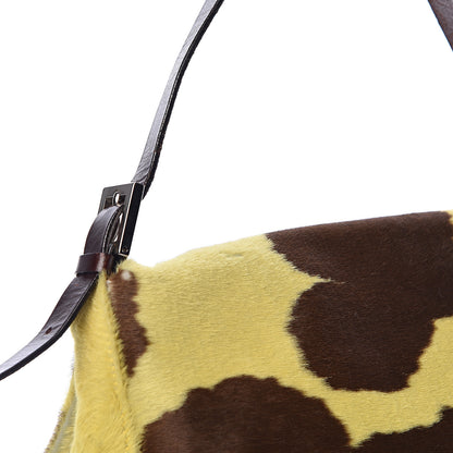 Fendi Calf Hair Mama Baguette Yellow Brown 14 of 18