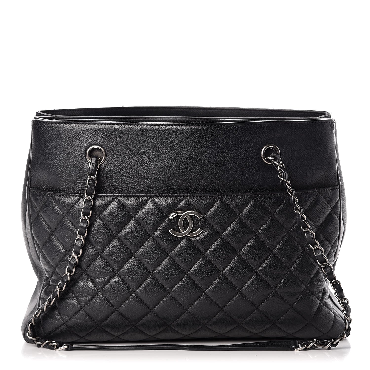Chanel Caviar Quilted Urban Companion Shopping Tote Black 2 of 12