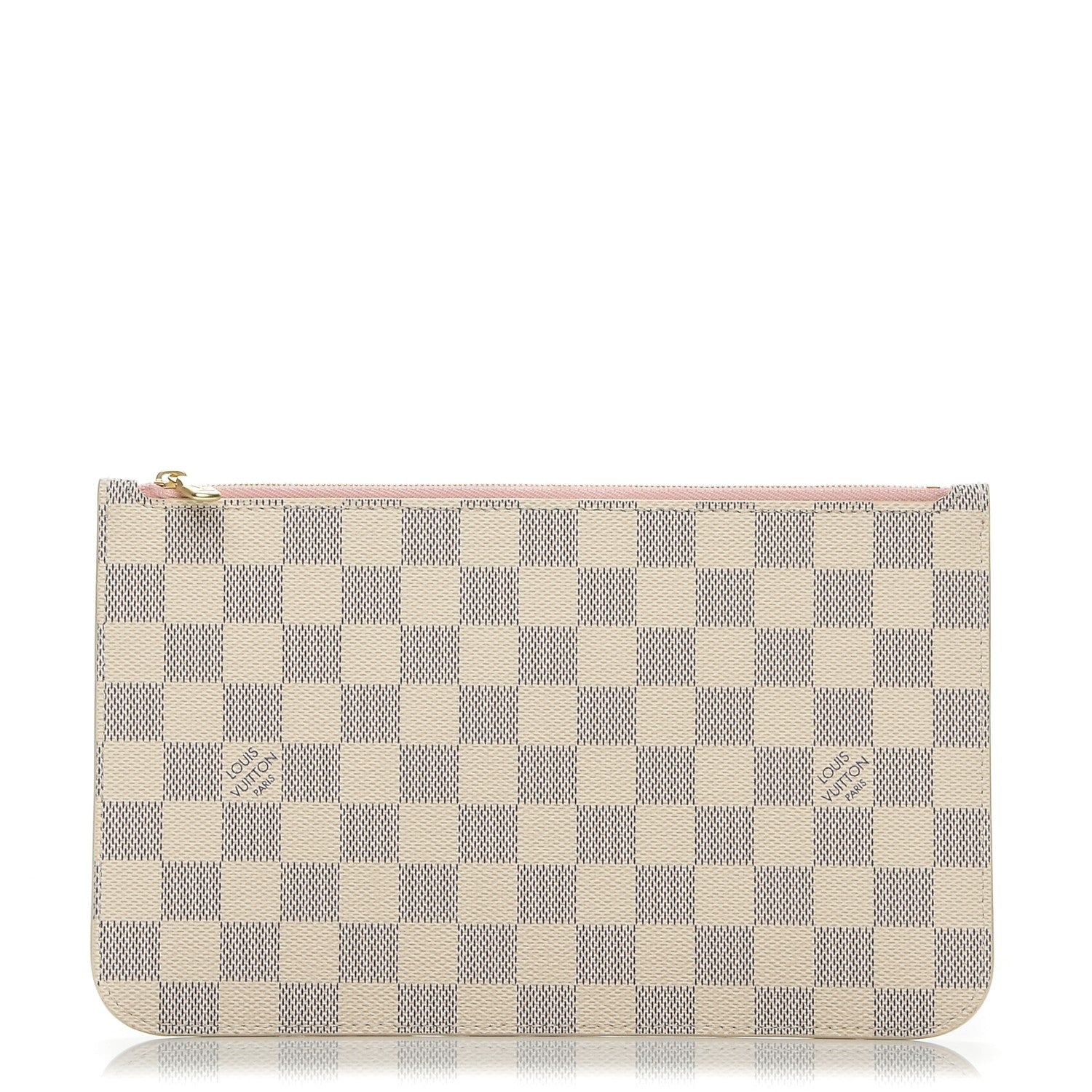 Louis Vuitton Damier Azur Neverfull MM GM Pochette Rose Ballerine 1 of 7