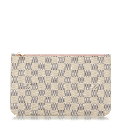 Louis Vuitton Damier Azur Neverfull MM GM Pochette Rose Ballerine 1 of 7