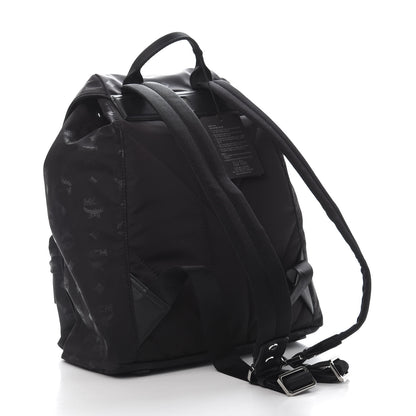 MCM Nylon Monogram Small Tivitat Two-Pocket Backpack Black 2 of 10