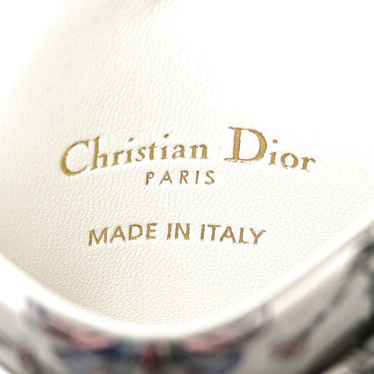 Christian Dior Calfskin Butterfly Printed Caro Five-Slot Card Holder White Multicolor 6 of 7