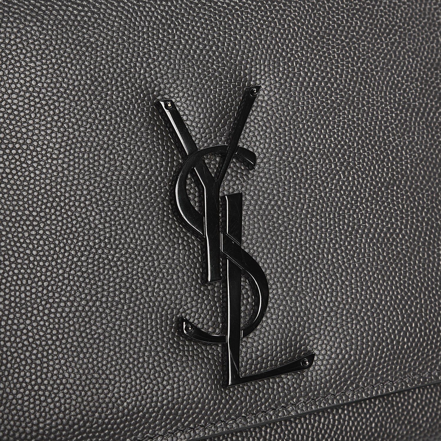 Saint Laurent Grain De Poudre Medium Classic Monogram Kate Satchel Coal 9 of 10