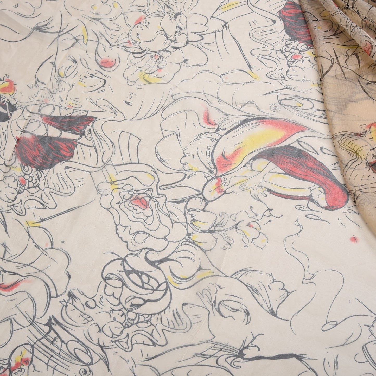 X JAMES JEAN Silk Fairy Fairies Scarf