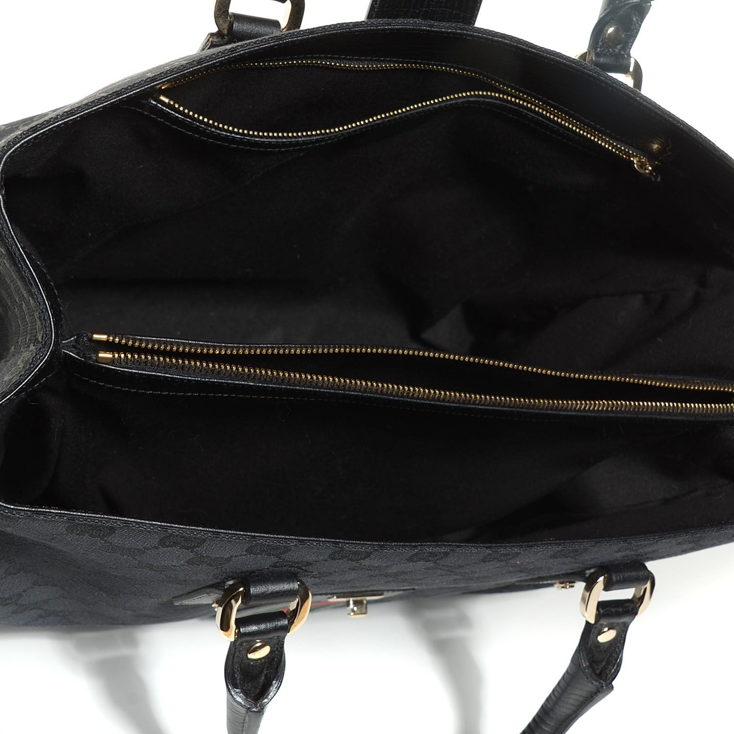 Gucci Monogram Web Large Junco Tote Black 5 of 7