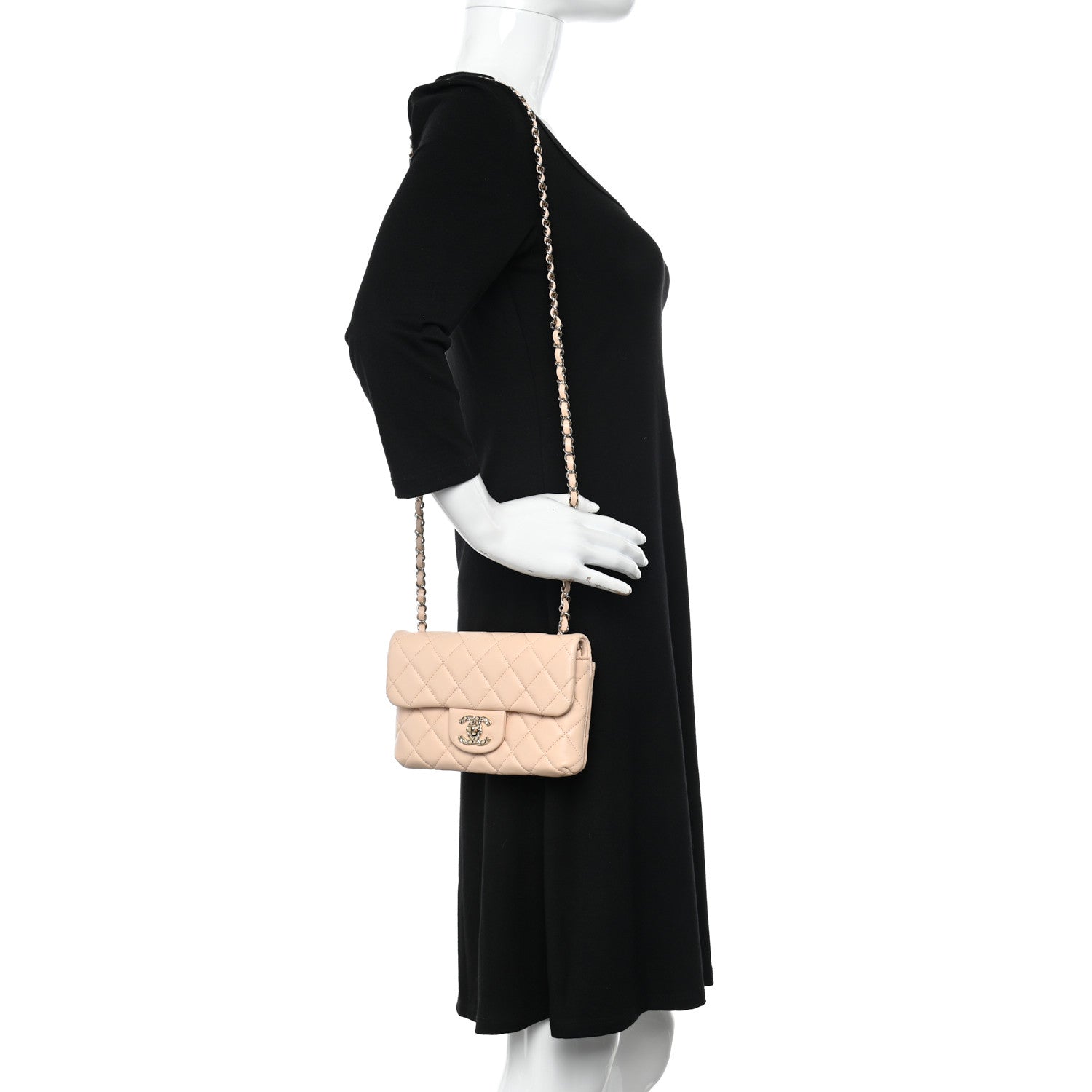 Chanel Lambskin Quilted Daily Zippy Crossbody Beige 2 of 13