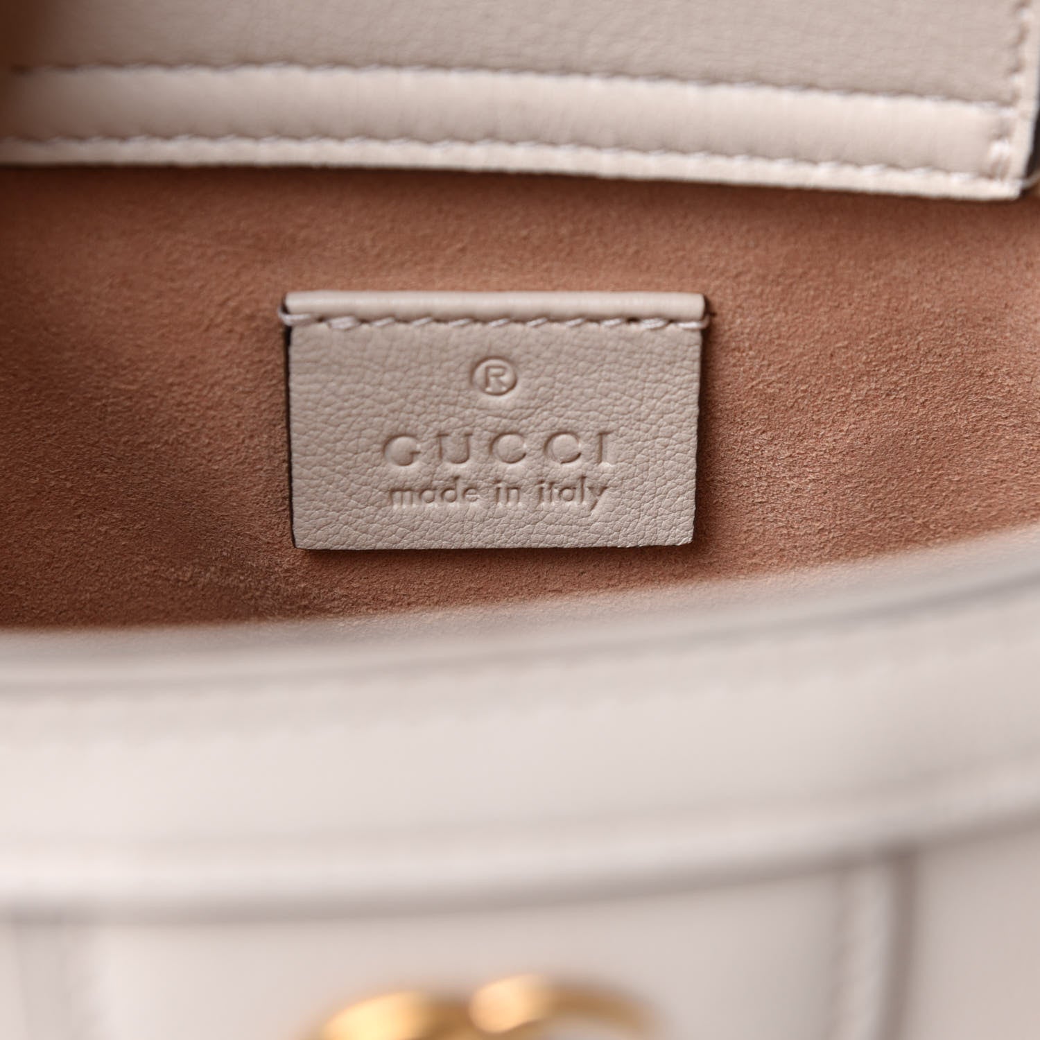 Gucci Wonka Grain Calfskin Mini Diana Tote Bag Mystic White Orange Fluo 6 of 13
