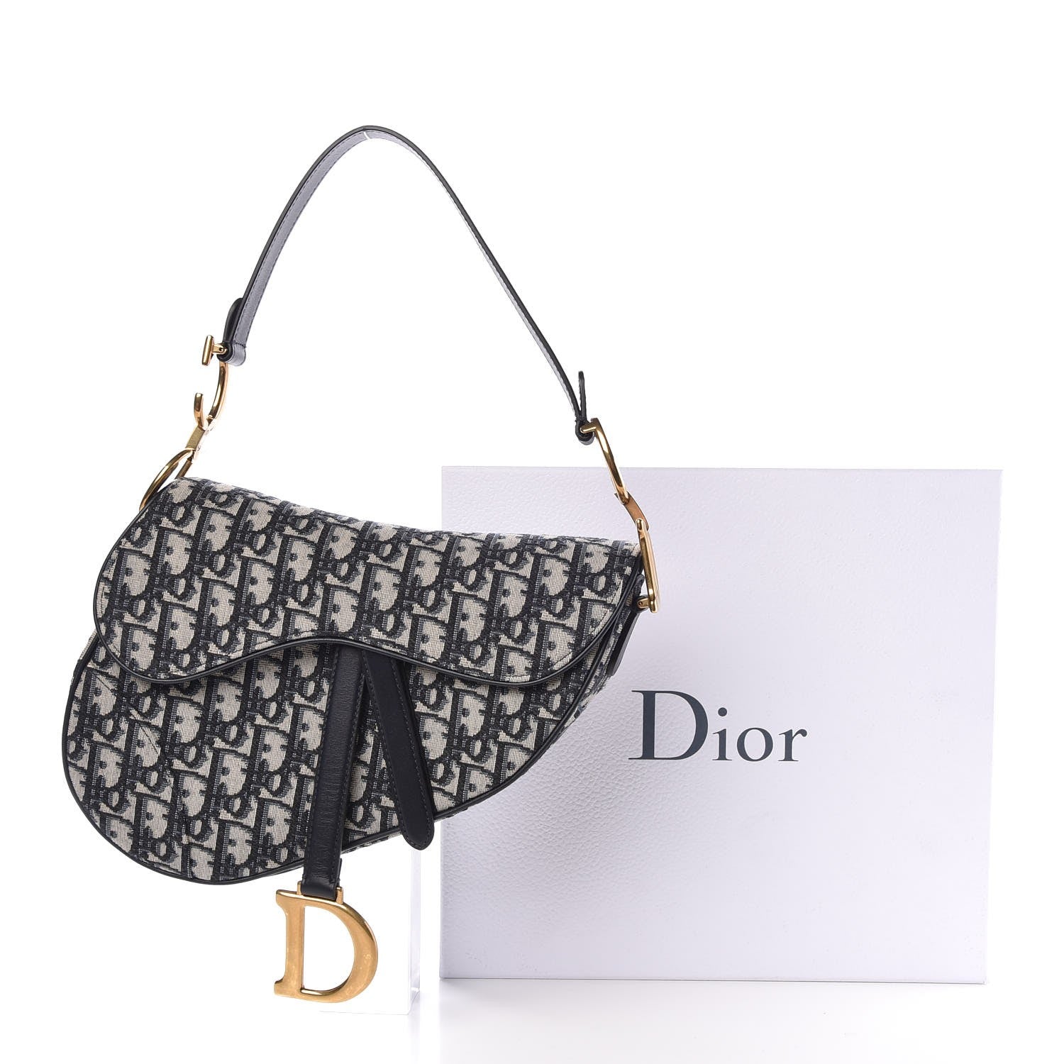 Christian Dior Oblique Saddle Bag Blue 8 of 8