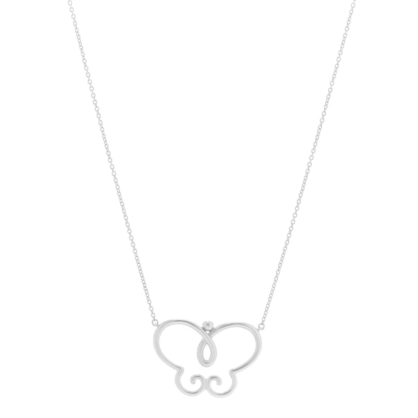 Sterling Silver Paloma Picasso Butterfly Pendant Necklace