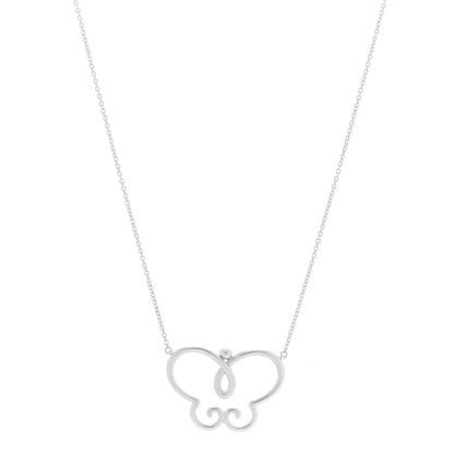 Tiffany Sterling Silver Paloma Picasso Butterfly Pendant Necklace 1 of 5