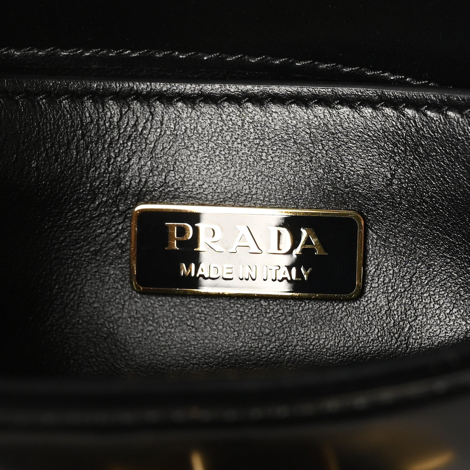 Prada Spazzolato Triangle Flap Shoulder Bag Black 6 of 9