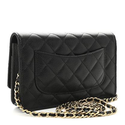 Chanel Caviar Quilted Wallet on Chain WOC Black 3 of 12