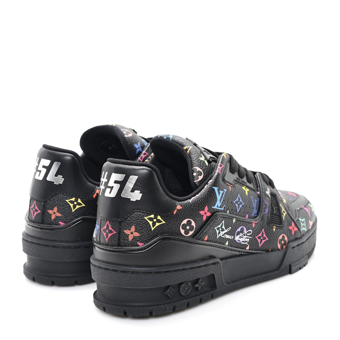 LV X TM Calfskin Monogram Multicolor LV Trainer Sneakers 36 Black