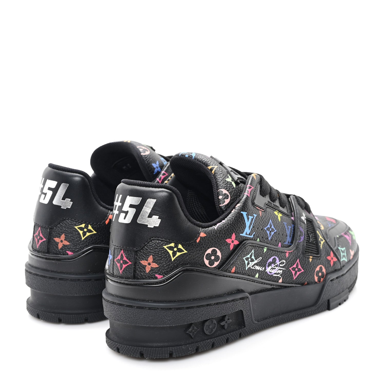 Louis Vuitton LV X TM Calfskin Monogram Multicolor LV Trainer Sneakers 36 Black 5 of 9