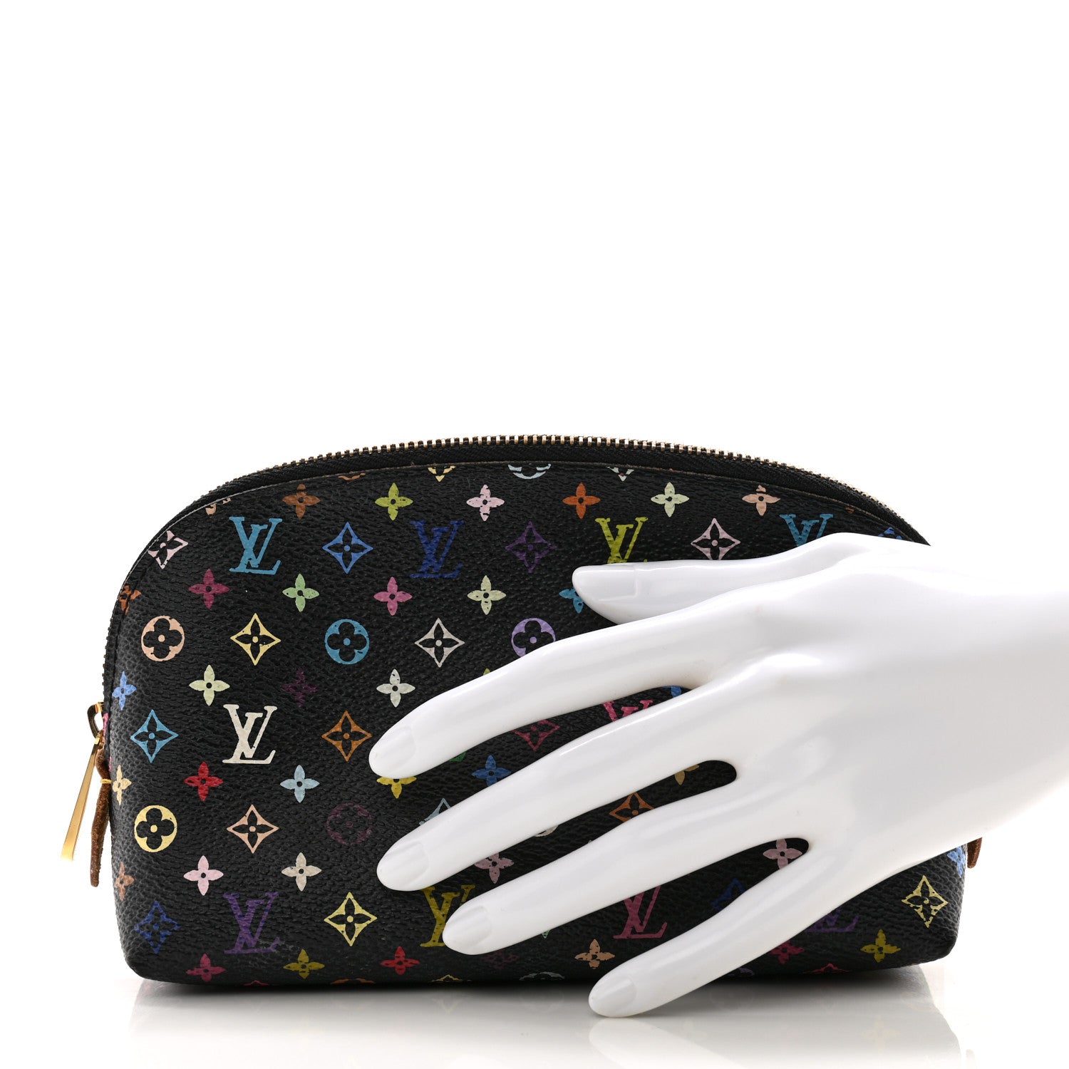 Louis Vuitton Monogram Multicolor Cosmetic Pouch Black Grenade 2 of 10