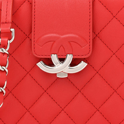 Chanel Lambskin Quilted Mini CC Box Camera Bag Red 8 of 12