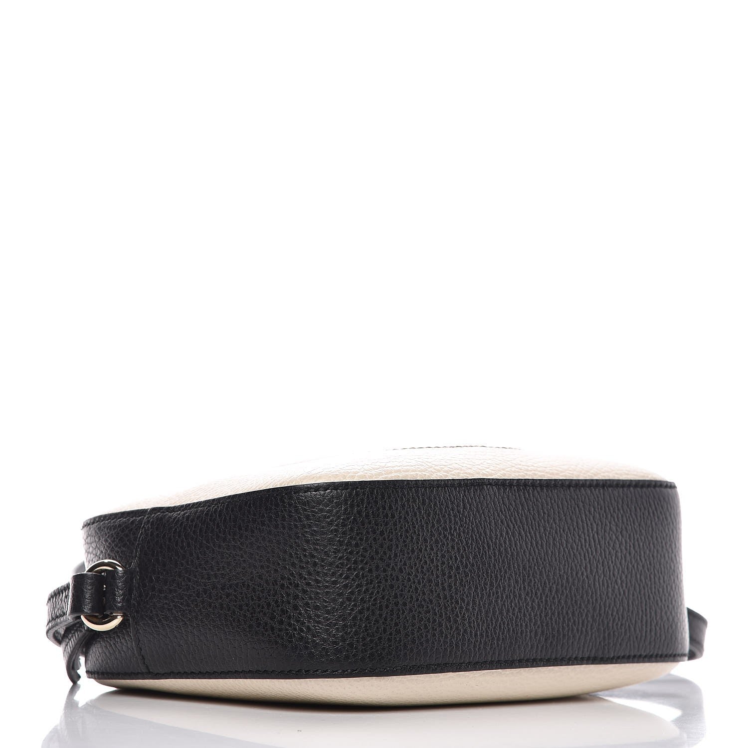 Gucci Dollar Calfskin Bi-Color Small Soho Disco Bag Mystic White Black 4 of 10