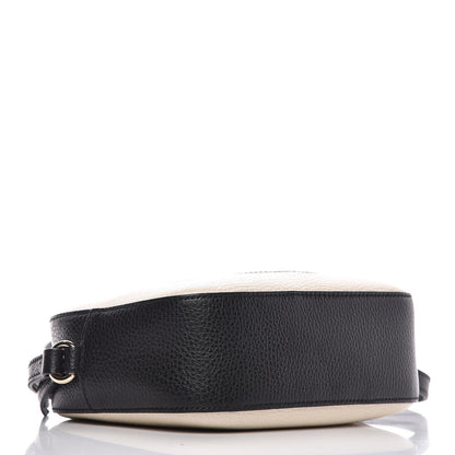 Gucci Dollar Calfskin Bi-Color Small Soho Disco Bag Mystic White Black 4 of 10