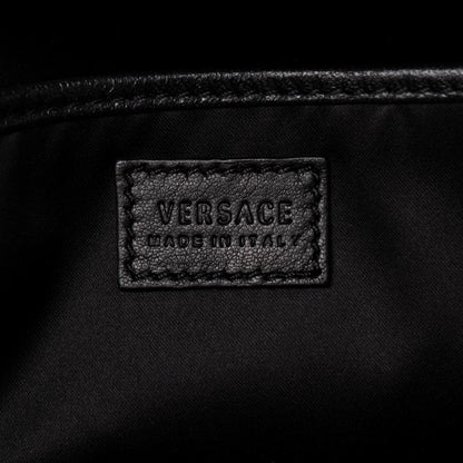 Versace Nappa Trapuntata Triangle Quilted Studded Duffle Black 6 of 9