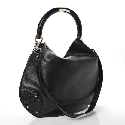 Gucci Calfskin Large Indy Top Handle Hobo Black 3 of 7