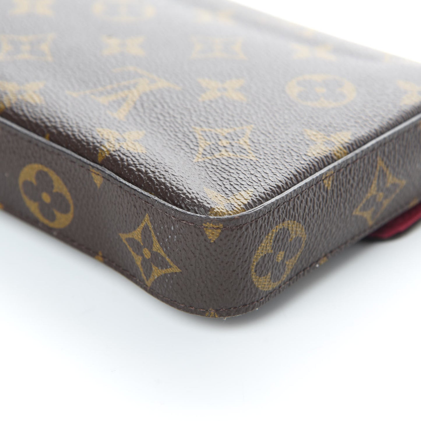 Monogram Pochette Felicie Chain Wallet Fuchsia