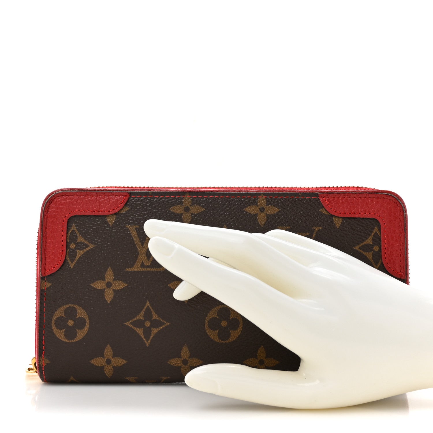 Louis Vuitton Monogram Retiro Zippy Wallet Cherry 2 of 13