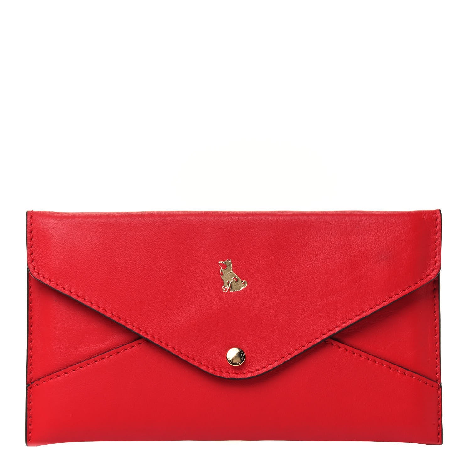 Louis Vuitton Veau Cachemire Chinese New Year Dog Envelope Pouch Red 1 of 5